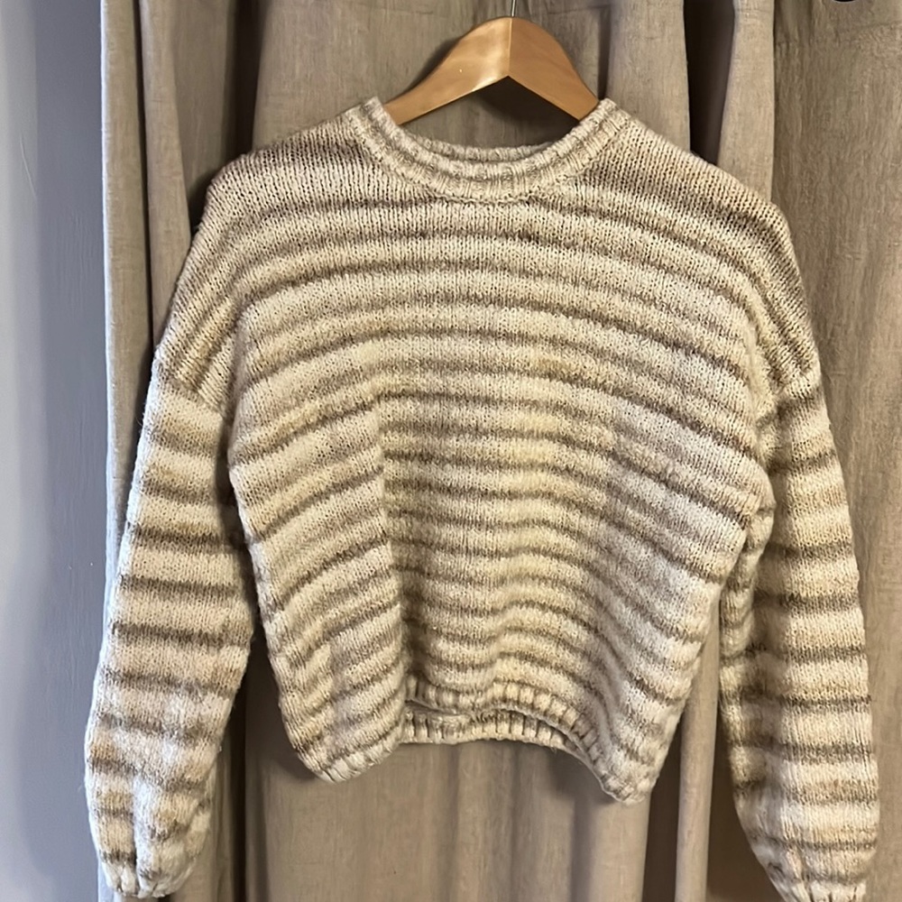 Neutral striped sweater